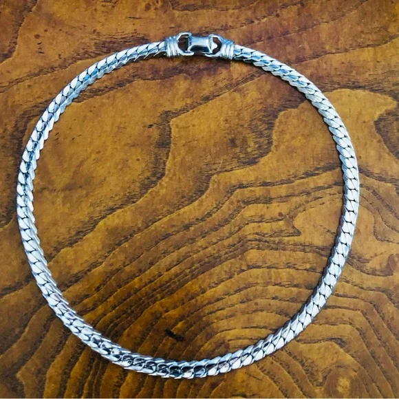 Vintage Coro silver plated braided chain necklace - Picture 8 of 13